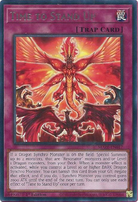 Time to Stand Up [MAZE-EN017] Rare Yu-Gi-Oh!