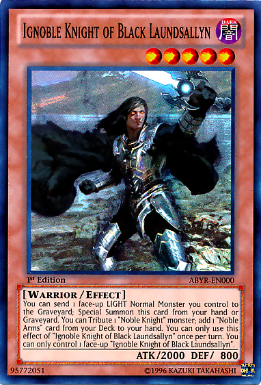 Ignoble Knight of Black Laundsallyn [ABYR-EN000] Super Rare Yu-Gi-Oh!