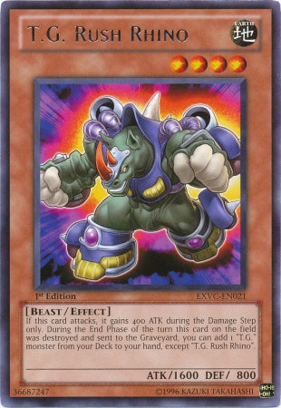 T.G. Rush Rhino [EXVC-EN021] Rare Yu-Gi-Oh!