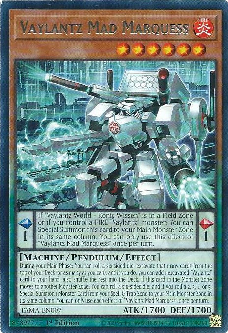 Vaylantz Mad Marquess [TAMA-EN007] Rare Yu-Gi-Oh!