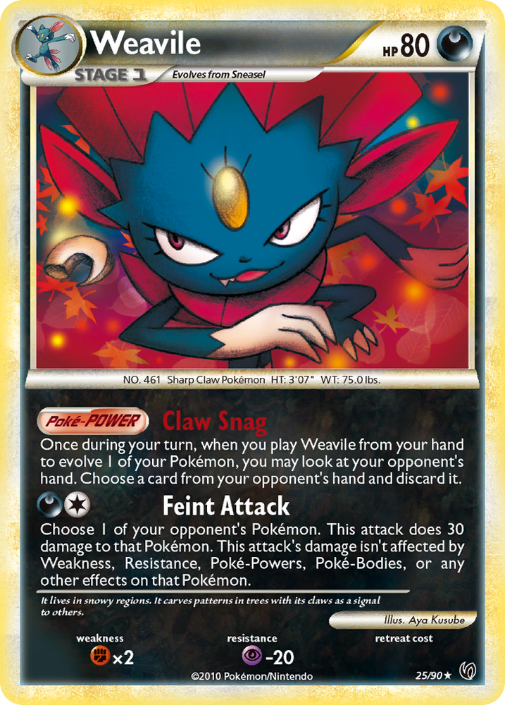 Weavile (25/90) [HeartGold & SoulSilver: Undaunted] Pokémon