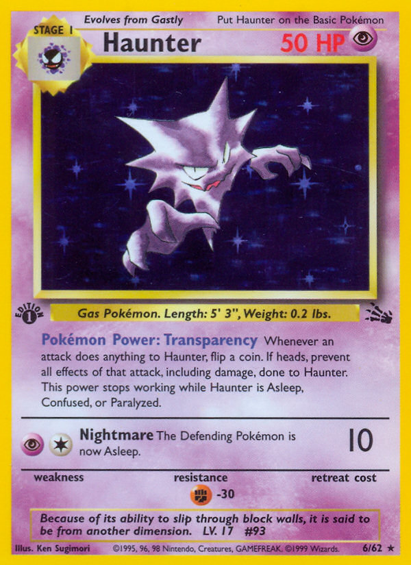 Haunter (6/62) [Fossil 1st Edition] Pokémon