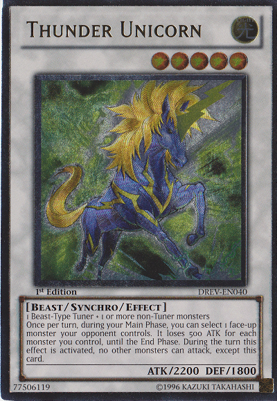 Thunder Unicorn [DREV-EN040] Ultimate Rare Yu-Gi-Oh!