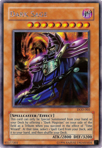 Dark Sage [DOD-002] Prismatic Secret Rare Yu-Gi-Oh!