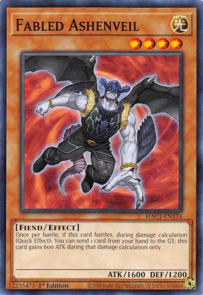 Fabled Ashenveil [HAC1-EN134] Common Yu-Gi-Oh!