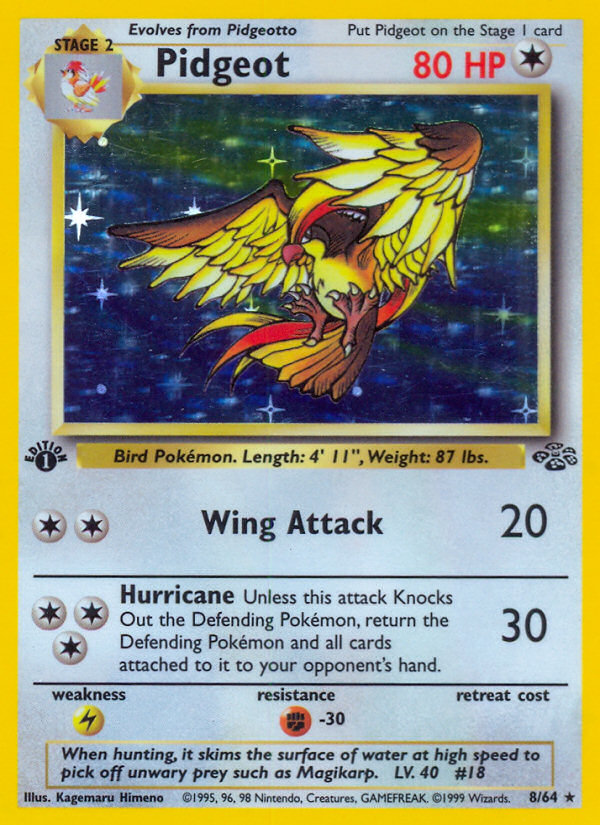 Pidgeot (8/64) [Jungle 1st Edition] Pokémon