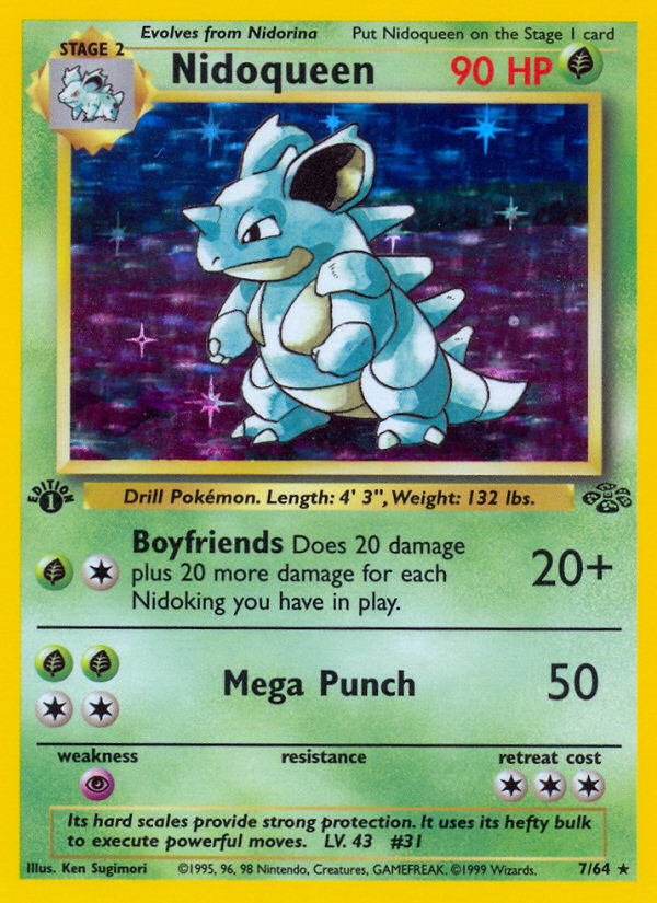 Nidoqueen (7/64) [Jungle 1st Edition] Pokémon