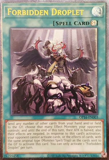 Forbidden Droplet [OP16-EN003] Ultimate Rare Yu-Gi-Oh!