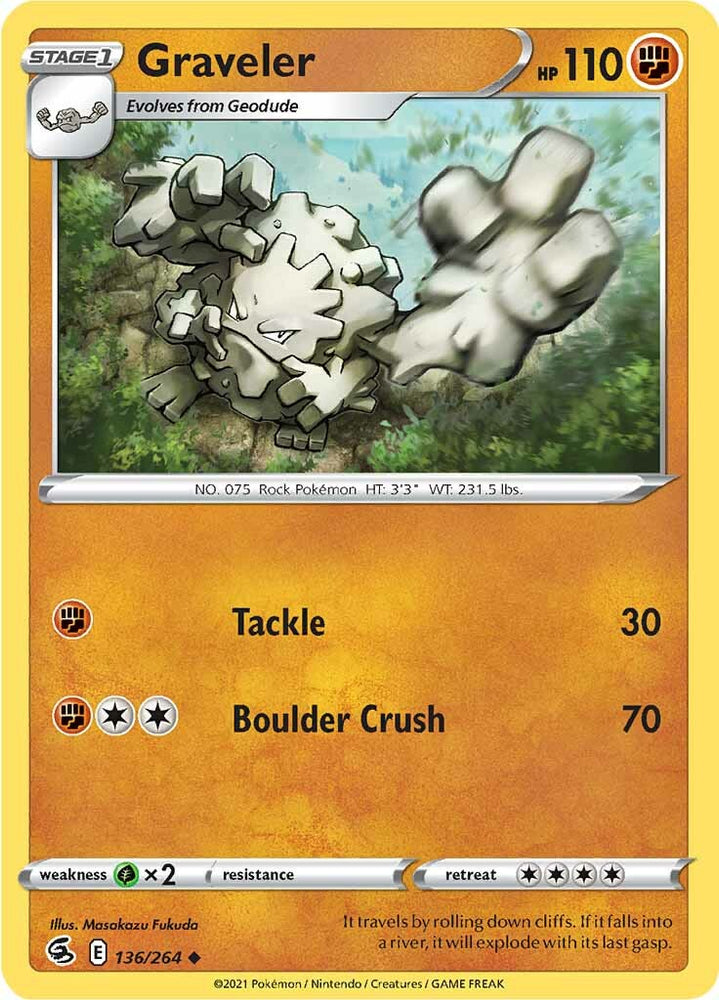 Graveler (136/264) [Sword & Shield: Fusion Strike] Pokémon