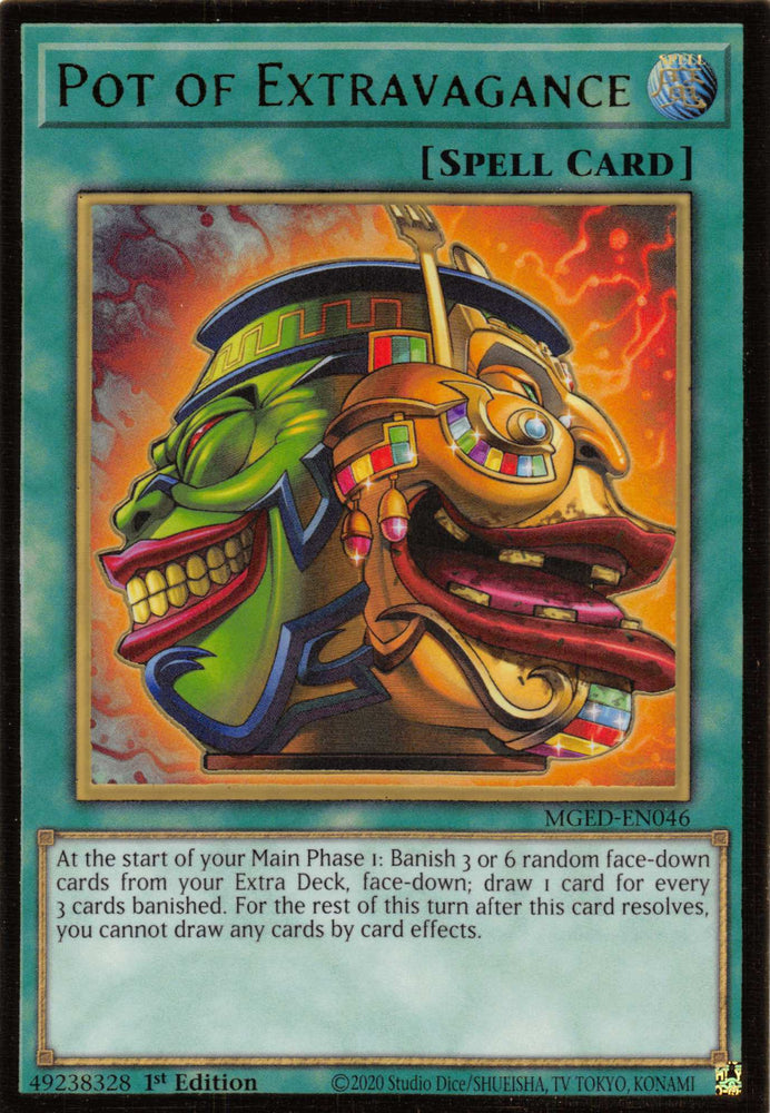 Pot of Extravagance [MGED-EN046] Gold Rare Yu-Gi-Oh!