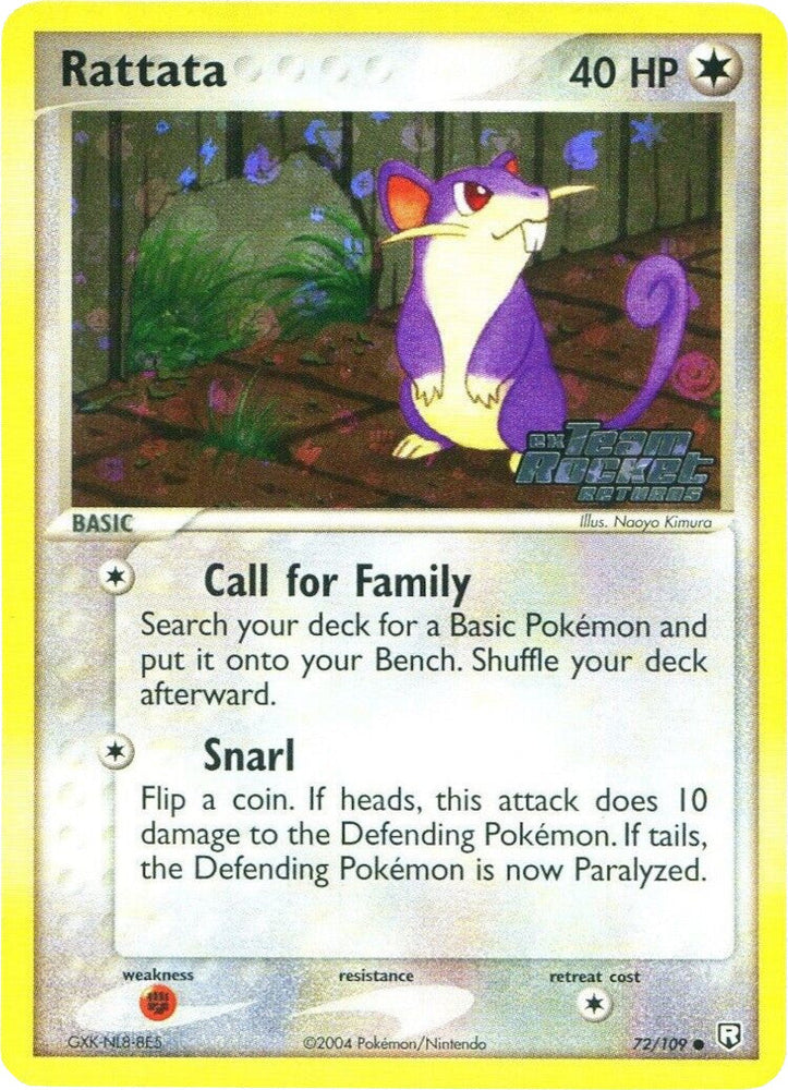 Rattata (72/109) (Stamped) [EX: Team Rocket Returns] Pokémon