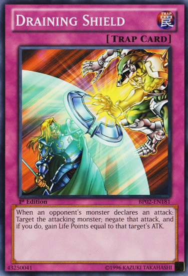 Draining Shield [BP02-EN181] Mosaic Rare Yu-Gi-Oh!