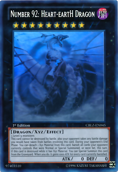 Number 92: Heart-eartH Dragon [CBLZ-EN045] Ghost Rare Yu-Gi-Oh!