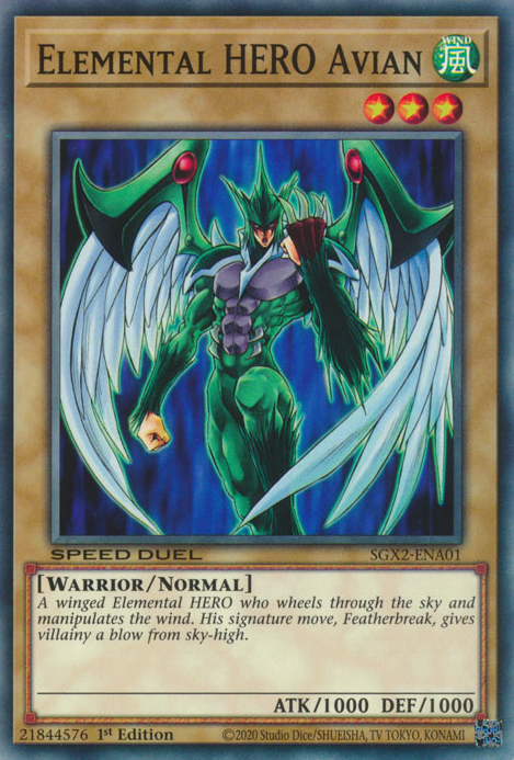 Elemental HERO Avian [SGX2-ENA01] Common Yu-Gi-Oh!