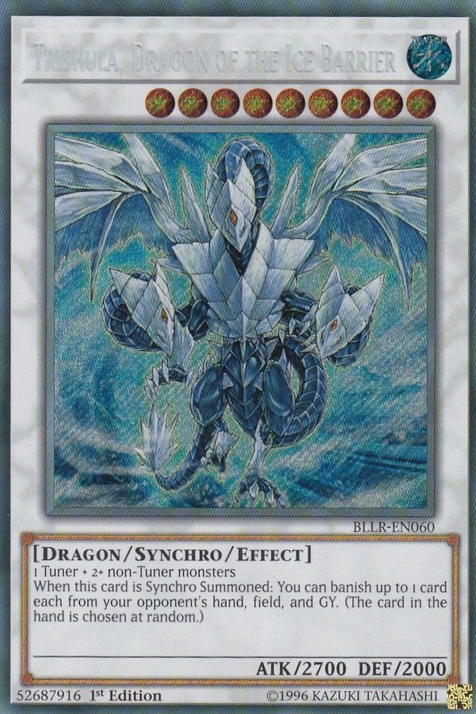 Trishula, Dragon of the Ice Barrier [BLLR-EN060] Secret Rare Yu-Gi-Oh!