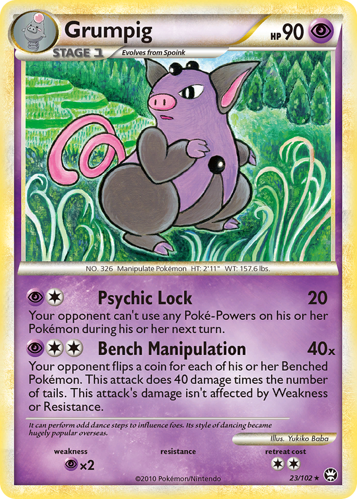 Grumpig (23/102) [HeartGold & SoulSilver: Triumphant] Pokémon