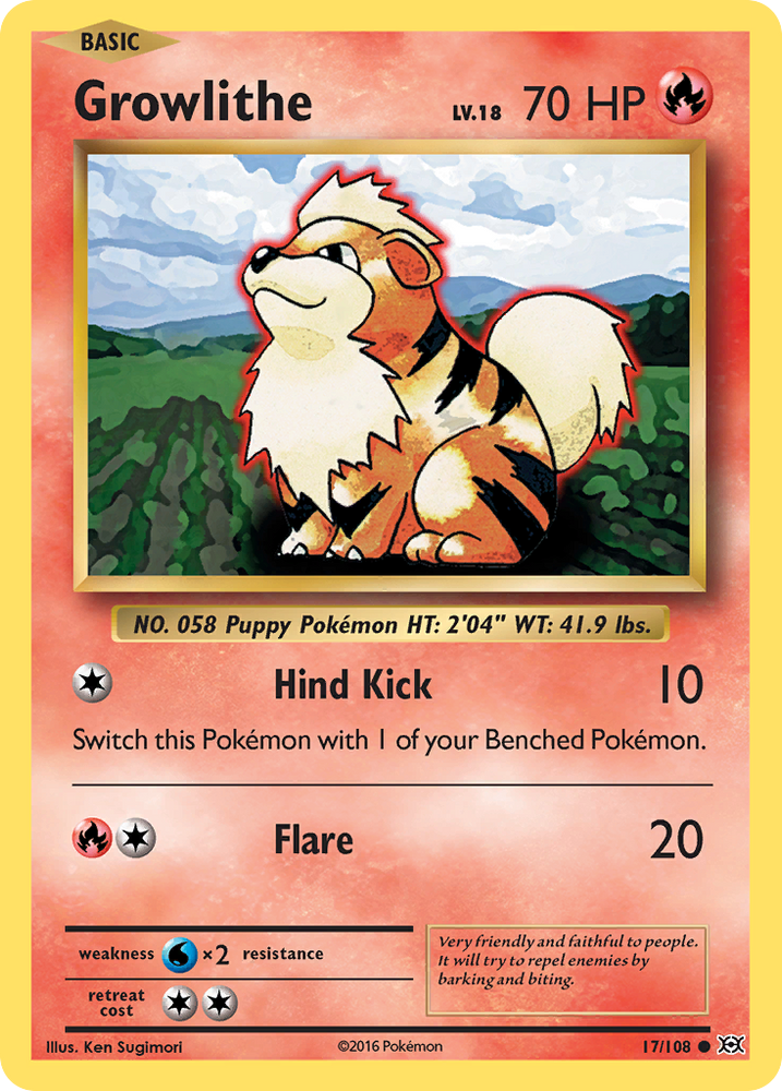 Growlithe (17/108) [XY: Evolutions] Pokémon