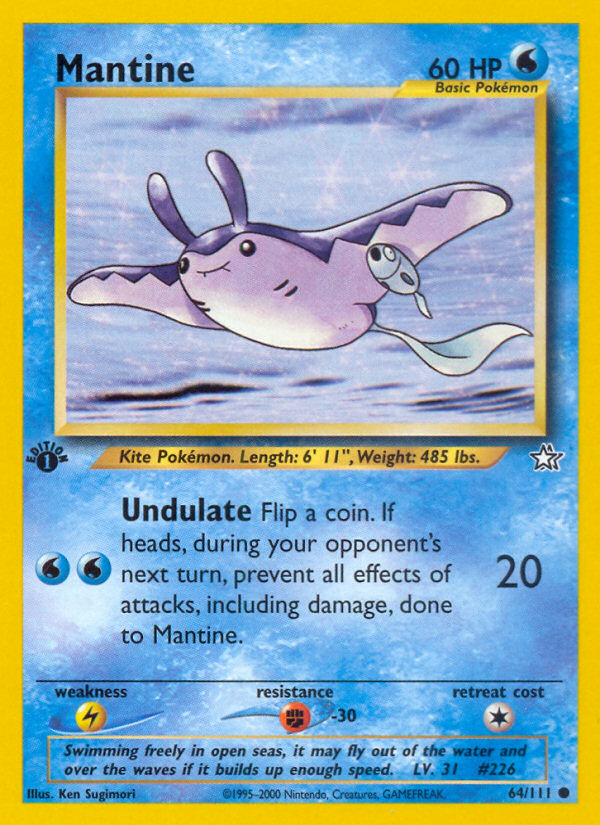 Mantine (64/111) [Neo Genesis 1st Edition] Pokémon