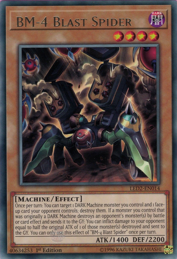 BM-4 Blast Spider [LED2-EN014] Rare Yu-Gi-Oh!