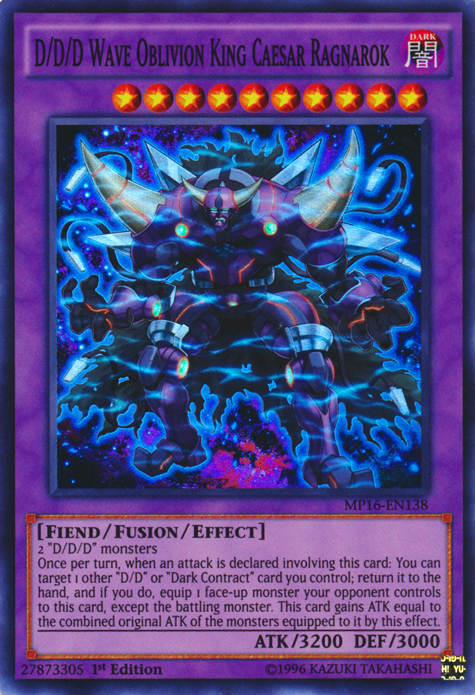 D/D/D Wave Oblivion King Caesar Ragnarok [MP16-EN138] Super Rare Yu-Gi-Oh!
