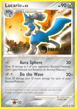 Lucario (53/127) (Staff Prerelease Promo) [Diamond & Pearl: Black Star Promos] Pokémon