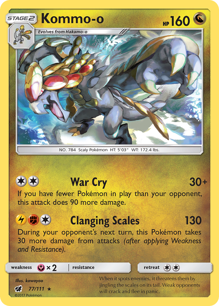 Kommo-o (77/111) [Sun & Moon: Crimson Invasion] Pokémon
