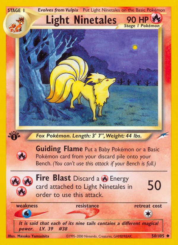 Light Ninetales (50/105) [Neo Destiny 1st Edition] Pokémon