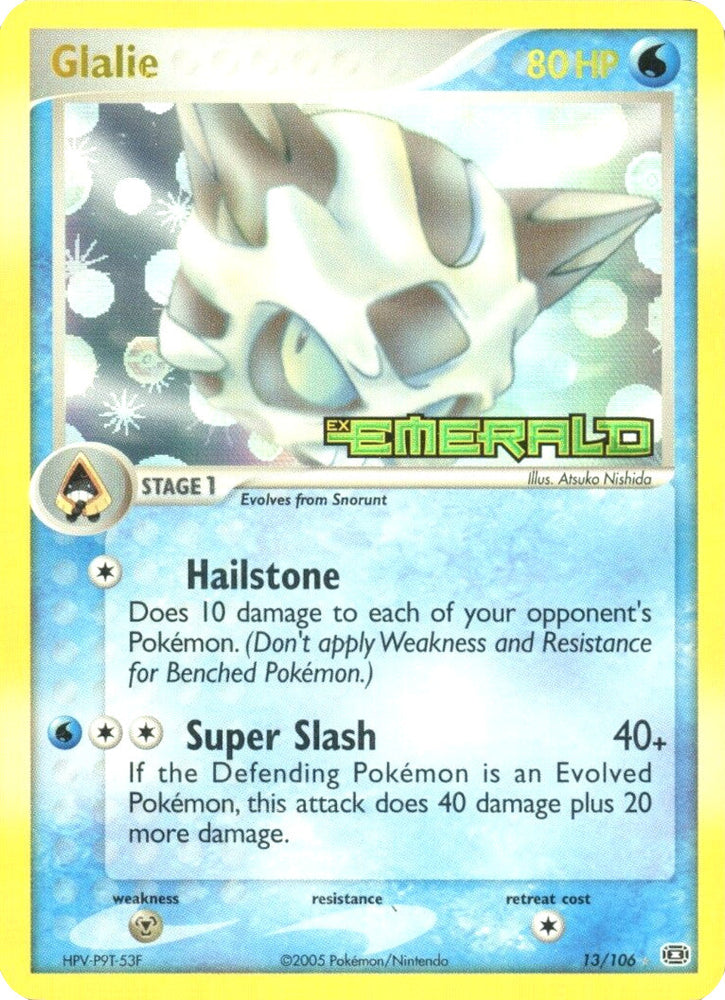Glalie (13/106) (Stamped) [EX: Emerald] Pokémon