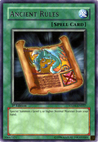 Ancient Rules [STON-EN037] Rare Yu-Gi-Oh!