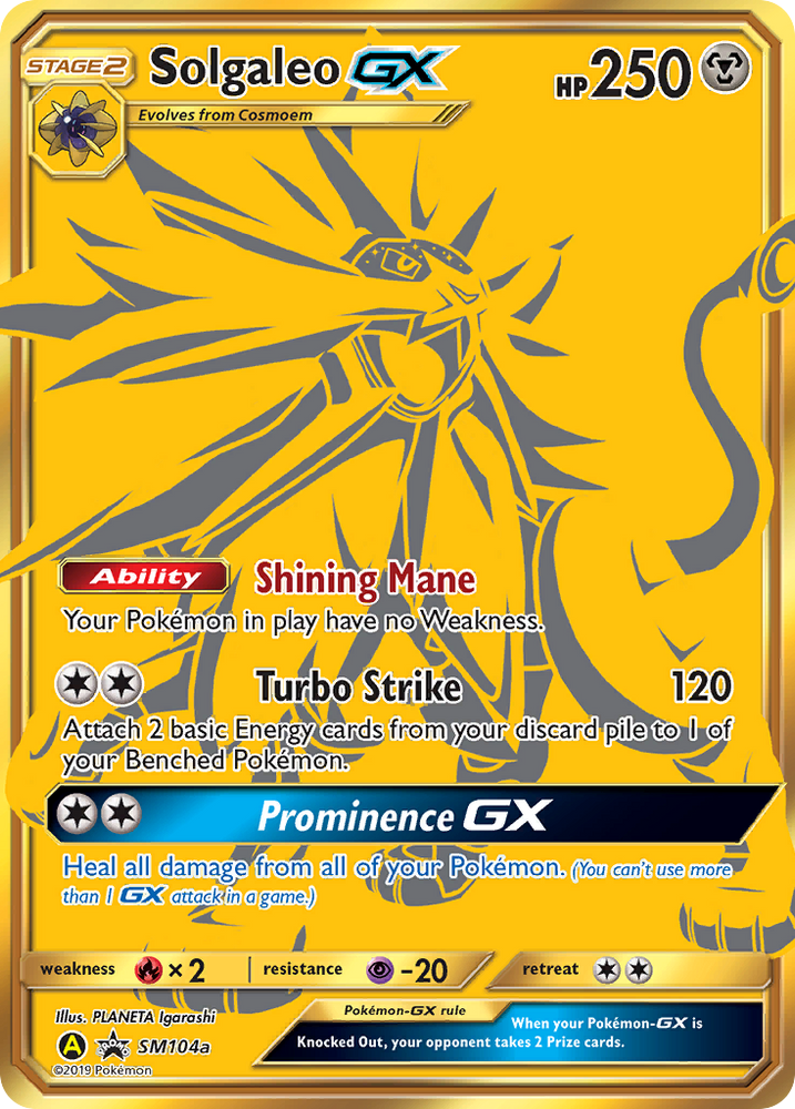 Solgaleo GX (SM104a) [Sun & Moon: Black Star Promos] Pokémon
