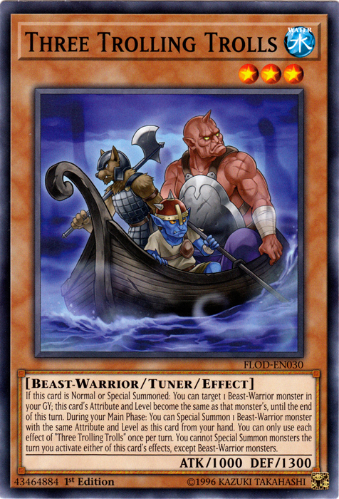Three Trolling Trolls [FLOD-EN030] Common Yu-Gi-Oh!