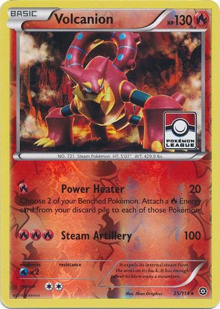 Volcanion (25/114) (League Promo) [XY: Steam Siege] Pokémon