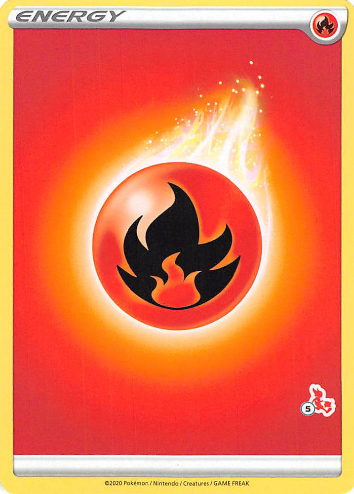 Fire Energy (Cinderace Stamp #5) [Battle Academy 2022] Pokémon