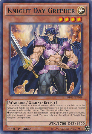 Knight Day Grepher [BP03-EN109] Rare Yu-Gi-Oh!