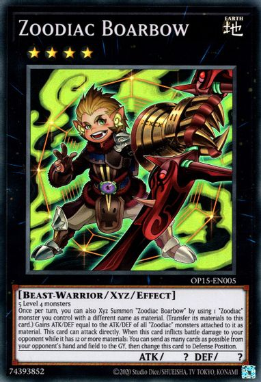 Zoodiac Boarbow [OP15-EN005] Super Rare Yu-Gi-Oh!