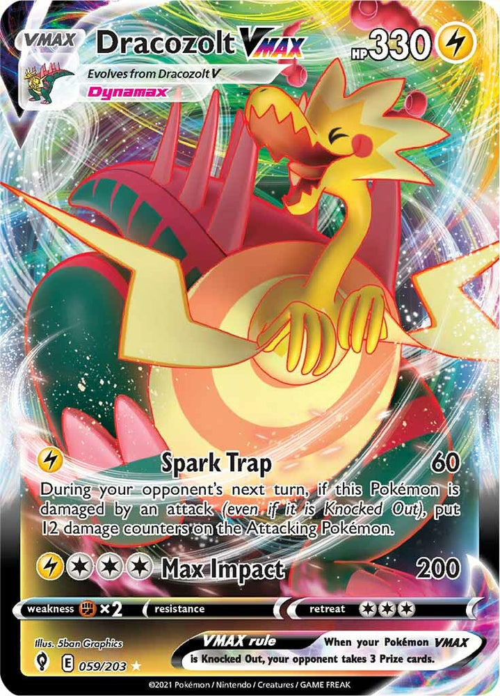 Dracozolt VMAX (059/203) [Sword & Shield: Evolving Skies] Pokémon