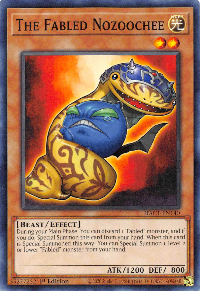 The Fabled Nozoochee [HAC1-EN140] Common Yu-Gi-Oh!