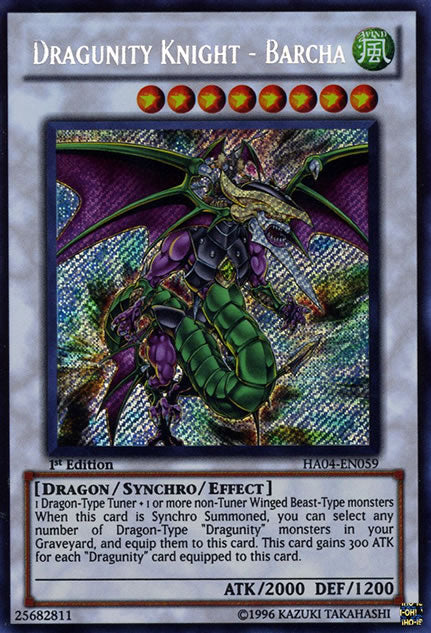Dragunity Knight - Barcha [HA04-EN059] Secret Rare Yu-Gi-Oh!
