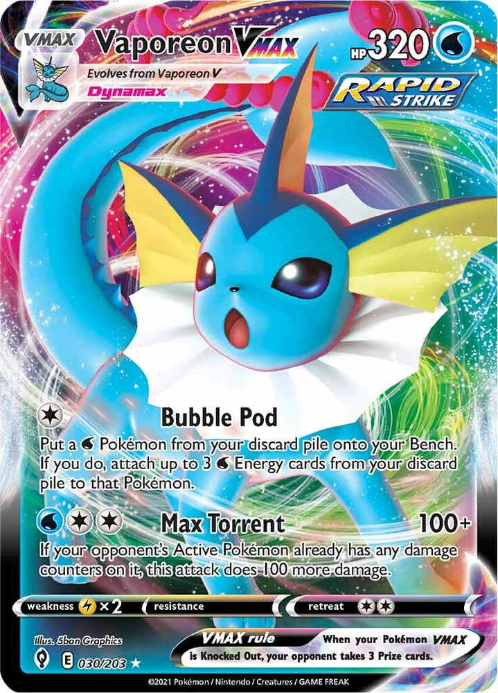 Vaporeon VMAX (030/203) [Sword & Shield: Evolving Skies] Pokémon