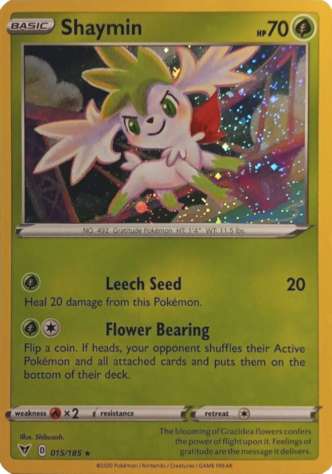 Shaymin (015/185) (Cosmos Holo) [Sword & Shield: Vivid Voltage] Pokémon