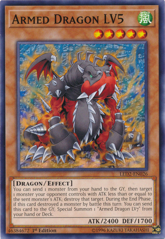 Armed Dragon LV5 [LED2-EN026] Common Yu-Gi-Oh!