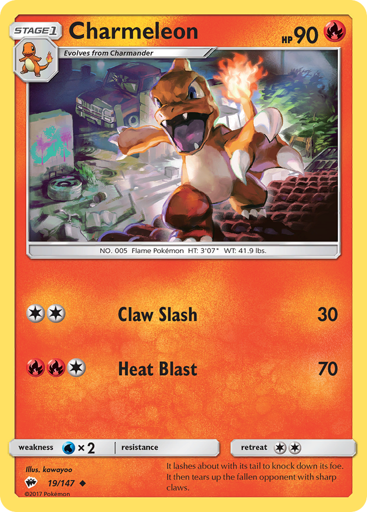Charmeleon (19/147) [Sun & Moon: Burning Shadows] Pokémon