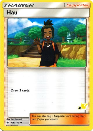 Hau (120/149) (Pikachu Stamp #42) [Battle Academy 2020] Pokémon