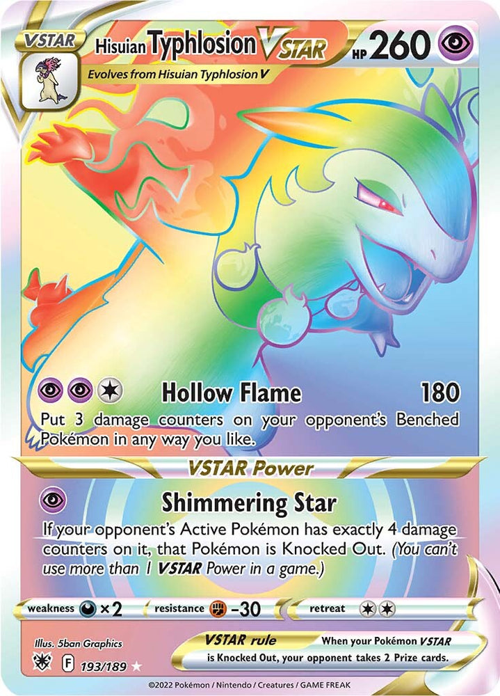 Hisuian Typhlosion VSTAR (193/189) [Sword & Shield: Astral Radiance] Pokémon