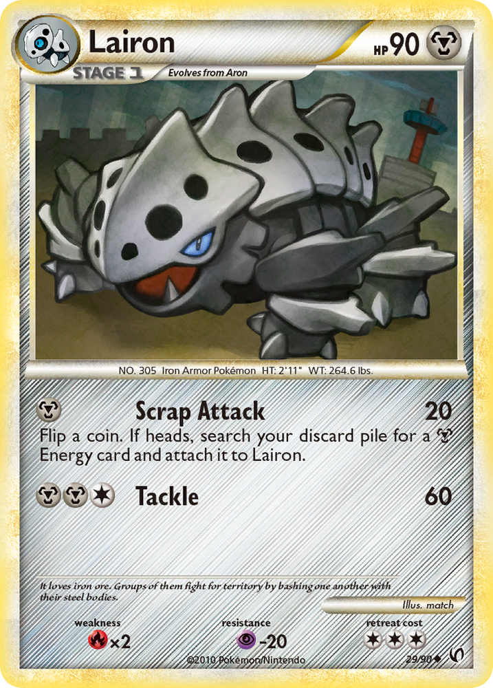 Lairon (29/90) [HeartGold & SoulSilver: Undaunted] Pokémon