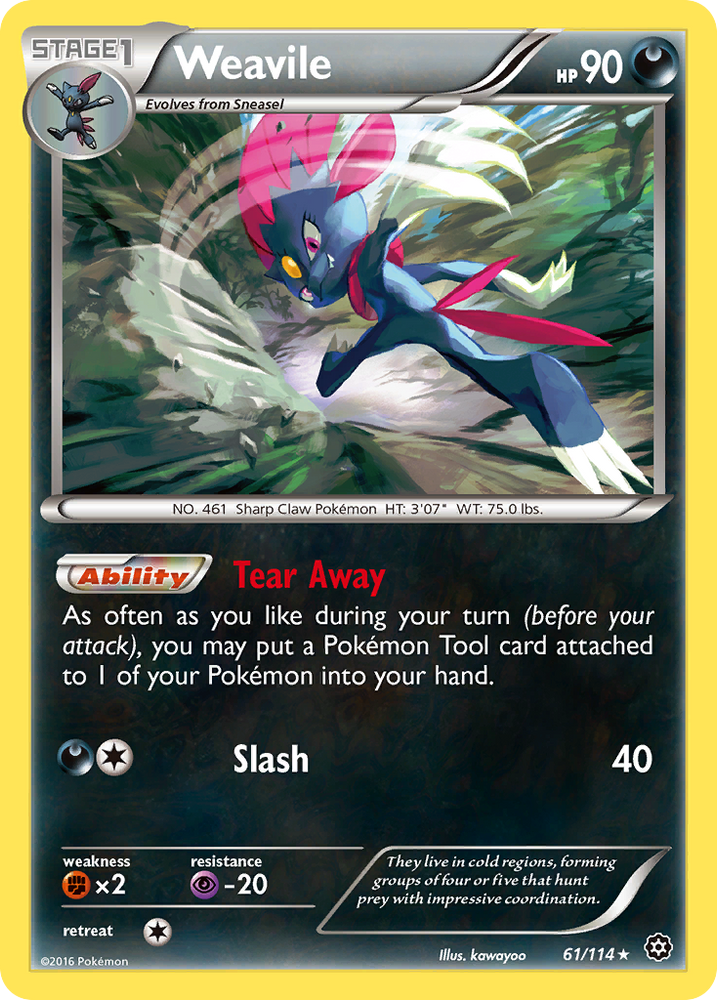 Weavile (61/114) [XY: Steam Siege] Pokémon