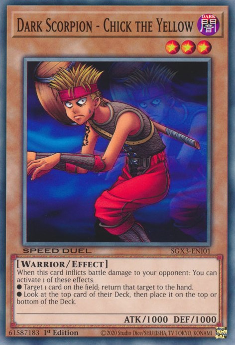 Dark Scorpion - Chick the Yellow [SGX3-ENI01] Common Yu-Gi-Oh!
