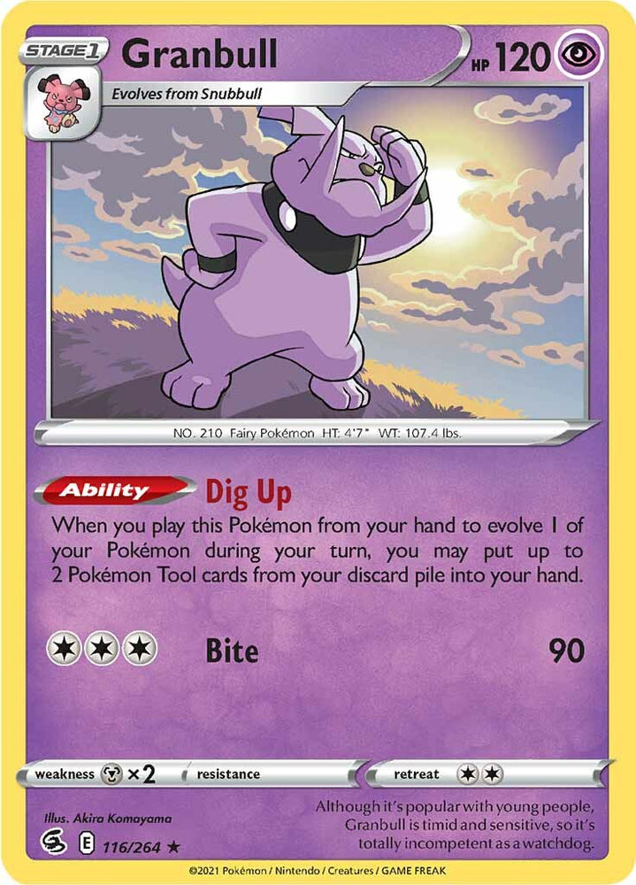 Granbull (116/264) [Sword & Shield: Fusion Strike] Pokémon