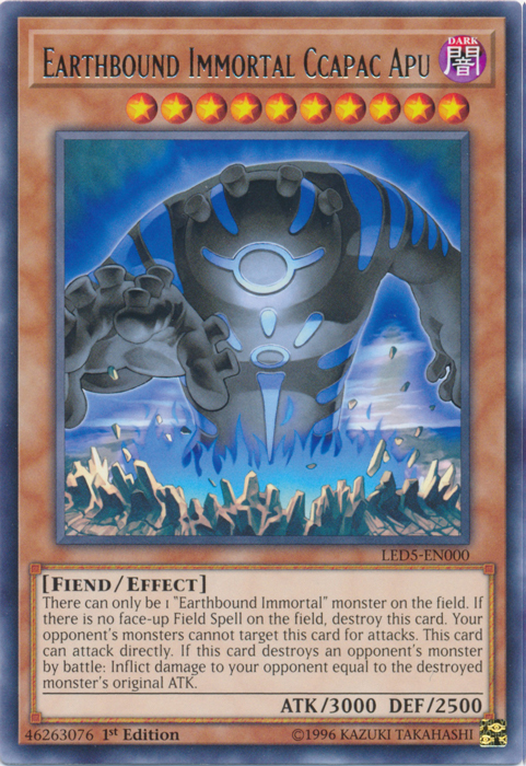 Earthbound Immortal Ccapac Apu [LED5-EN000] Rare Yu-Gi-Oh!