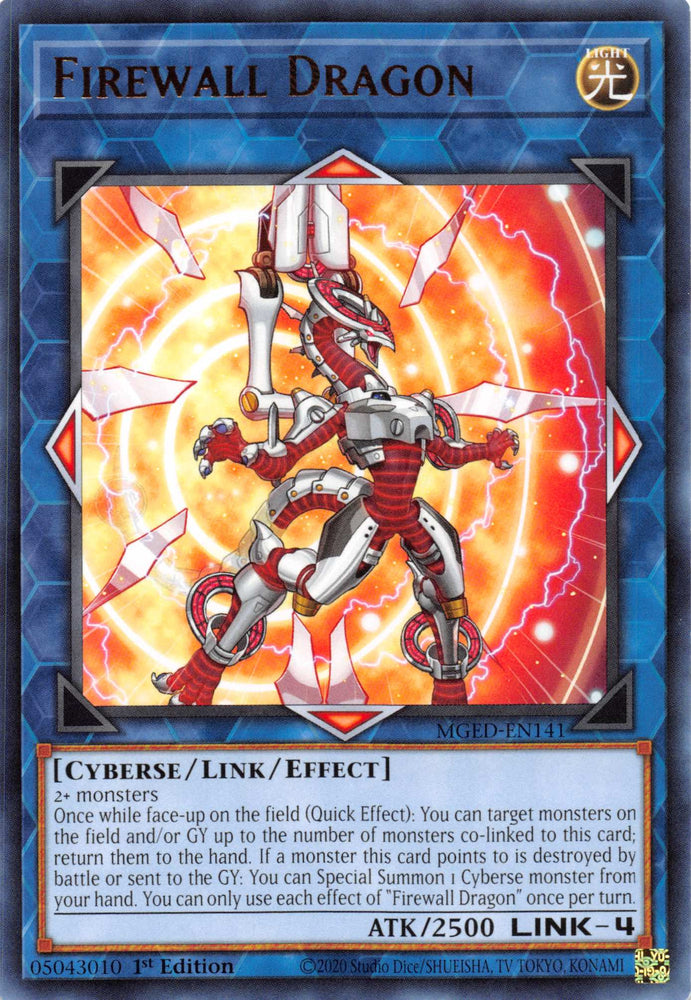 Firewall Dragon (Alternate Art - Red) [MGED-EN141] Rare Yu-Gi-Oh!